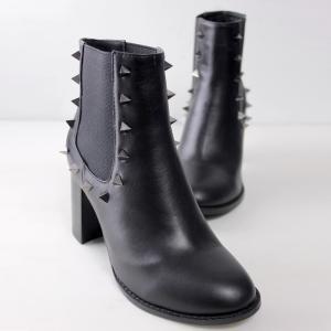 black boots,Punk rivet element wome..