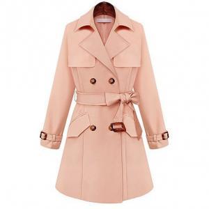 Long Plus Coats Pink Jacket Women Casual Warm Coat Lapel on Luulla
