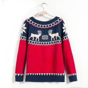 Cute Moose Sweater Soft Comfortable Sweaters on Luulla
