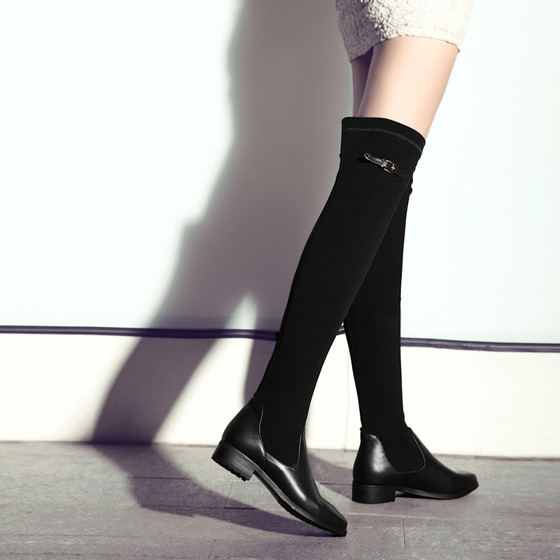 thigh boots black