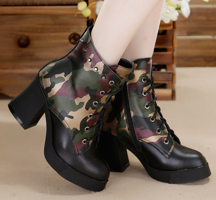 Military high heel boots best sale