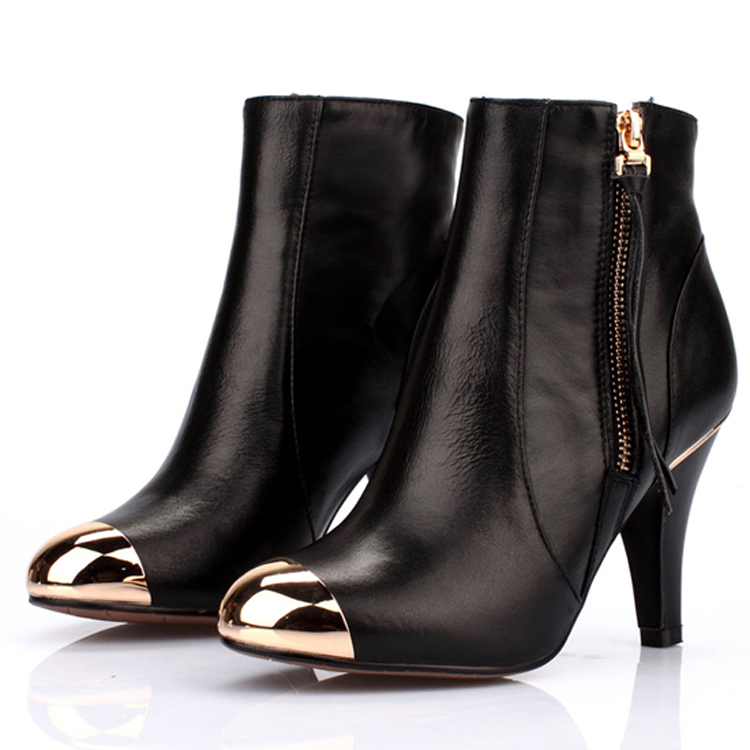 high heel steel cap boots