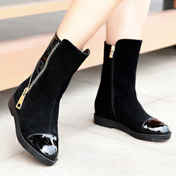 wide calf biker style boots