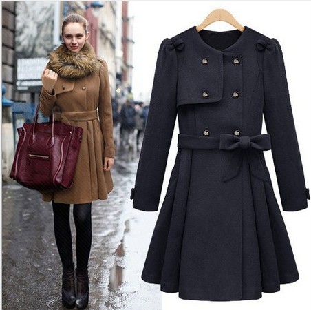 Uk Warm Coats Winter Jacket Coats Wool Bow High Quality on Luulla