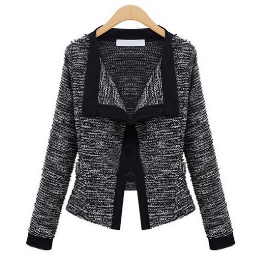 Black Cardigan Coats Womens Jacket Warm Top Trend 2014 Gray on Luulla
