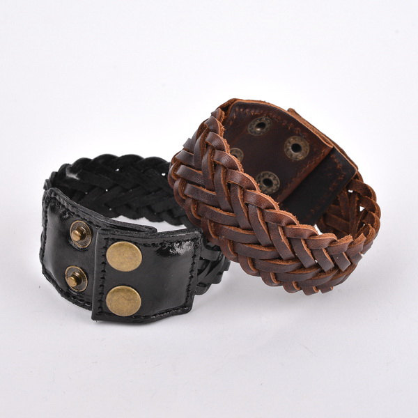 Leather Bracelet Leather Wristband Wide Leather Cuff Wristband