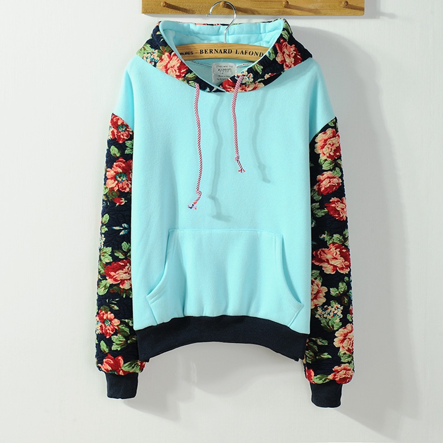 Cute Sweet Fleece Flower Hoodie Jackets on Luulla