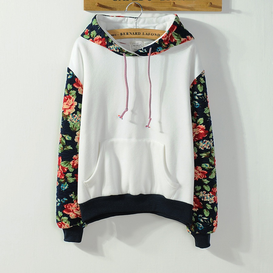 Cute Sweet Fleece Flower Hoodie Jackets on Luulla