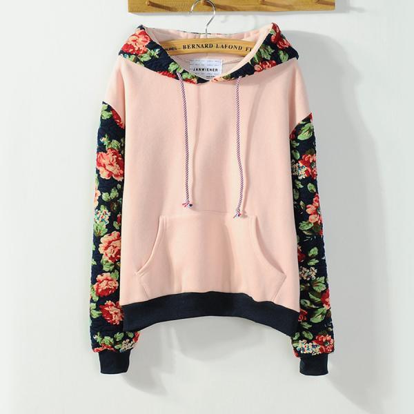 Cute Sweet Fleece Flower Hoodie Jackets on Luulla