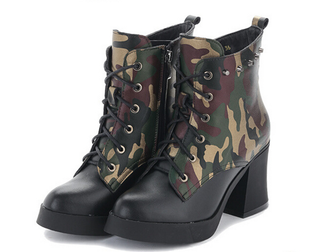 High Heel Boots,Zipper Combat Boots Women Military Boots,combat Boots ...