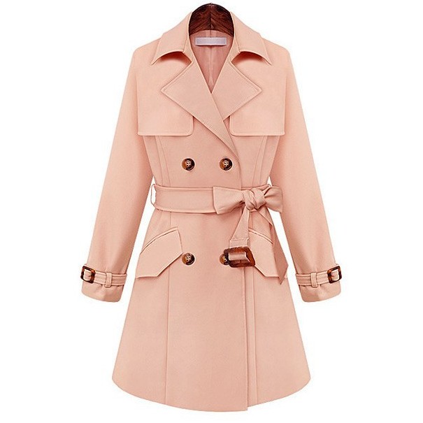 Long Plus Coats Pink Jacket Women Casual Warm Coat Lapel on Luulla